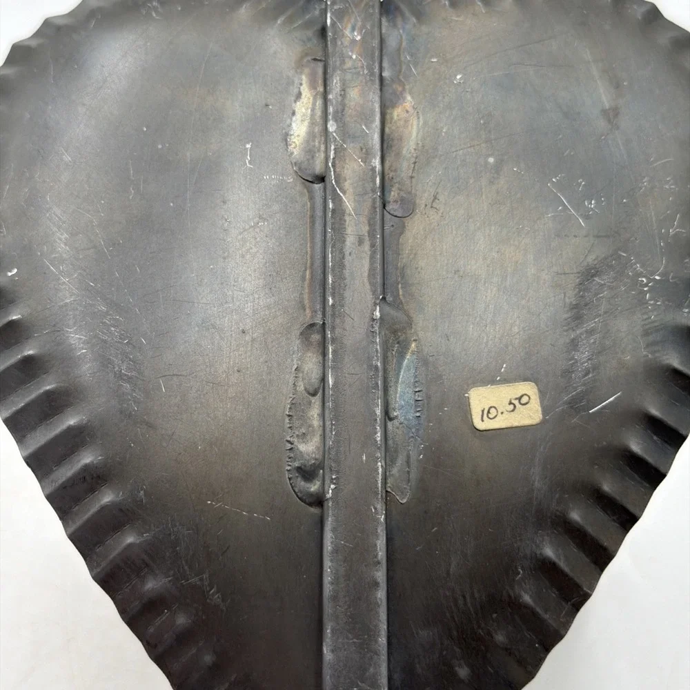 Vintage Tin Heart Crimped Wall Sconce Candle Holder Primitive Folk Decor